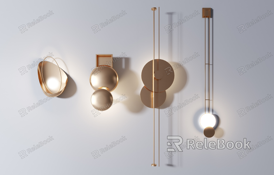 Post-modern wall lamp metal wall lamp model