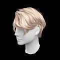 White Mannequin Head Showcasing Blonde Layered Short Hairstyle Design