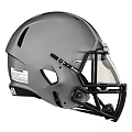 Gray Football Helmet With Black Facemask And Modern Protective Sports Equipment Design