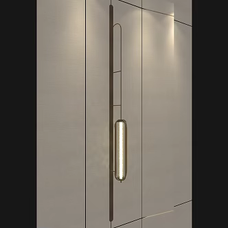 Modern New Chinese Style Light Luxury Hotel Interior Wall Decoration Wall Lamp Copper Lamp Water Corrugated Acrylic Glass Lampshade 3d model