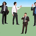 Many characters 3d model