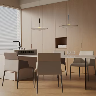 Modern table combination 3d model