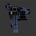 Turret Turntable Railgun Sci-fi Tower Defense Game Tower Defense Sci-fi Turret Game Turret Game Battery 3d model