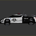 Police Car Cyber Police Car Suspended Police Car Sci-Fi Police Car 3d model