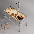 Sand Painting Table and Chair Sand Painting Sand Painting Teacher's Table Sand Painting Interactive Screen Sand Painting Teaching Table Sand Painting Multimedia Table Multi-function Table Table and Chair 3d model