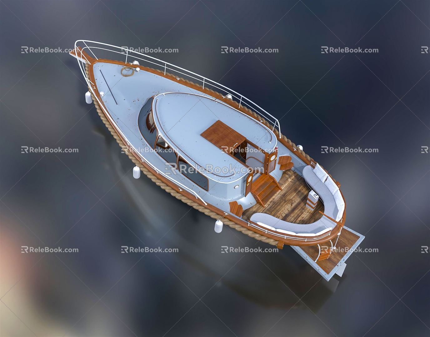 Modern Yacht Tourist Sightseeing Boat Lake Boat 3d model