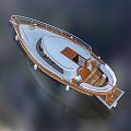 Modern Yacht Tourist Sightseeing Boat Lake Boat 3d model