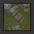 Organic Fresh Edible Herbs Placed on Wooden Board with Green Plants and Stones