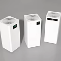 Modern White Air Purifiers With Digital Display Screens For Home Use