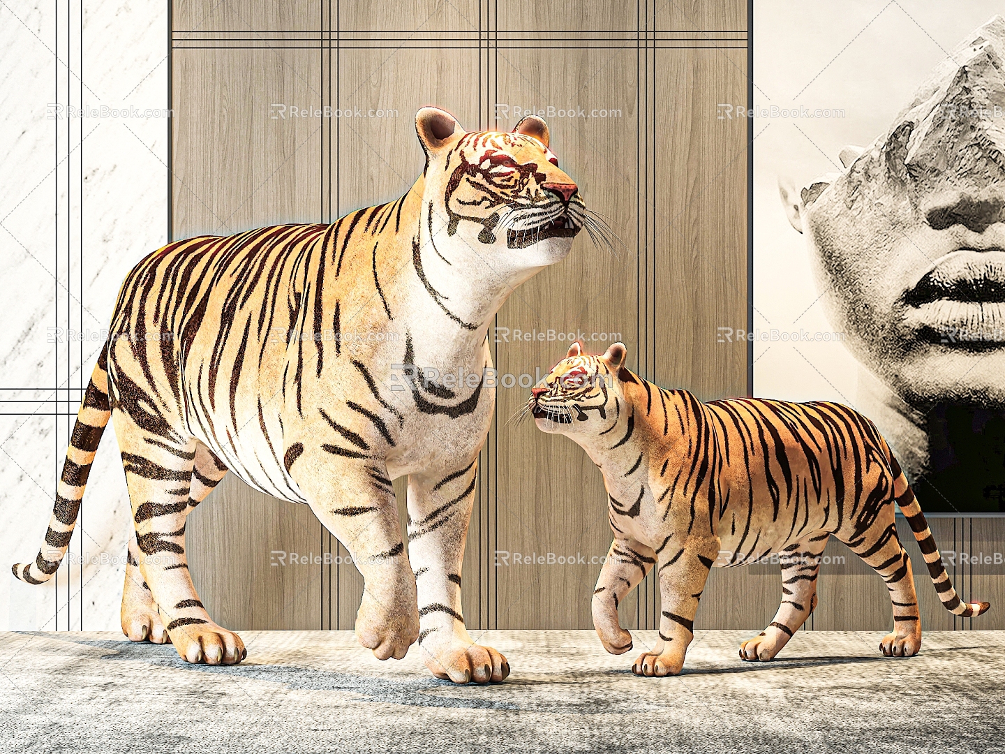 animal tiger northeast tiger 3d model