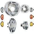 Modern Unique Amber Glass Wall Sconces With Oval And Round Shapes For Interior Decor