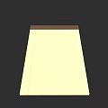 Blank Notebook Featuring Yellow Pages And Brown Binding Edge Design