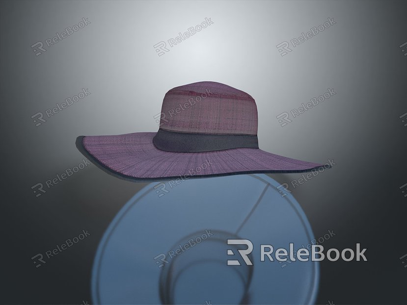 Modern hat straw hat woven hat sunshade hat model