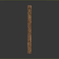Wooden Louvered Decorative Door Panel With Curved Edges And Natural Texture