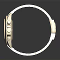 Luxury Chronograph Watch With Two Tone Stainless Steel Bracelet And White Dial