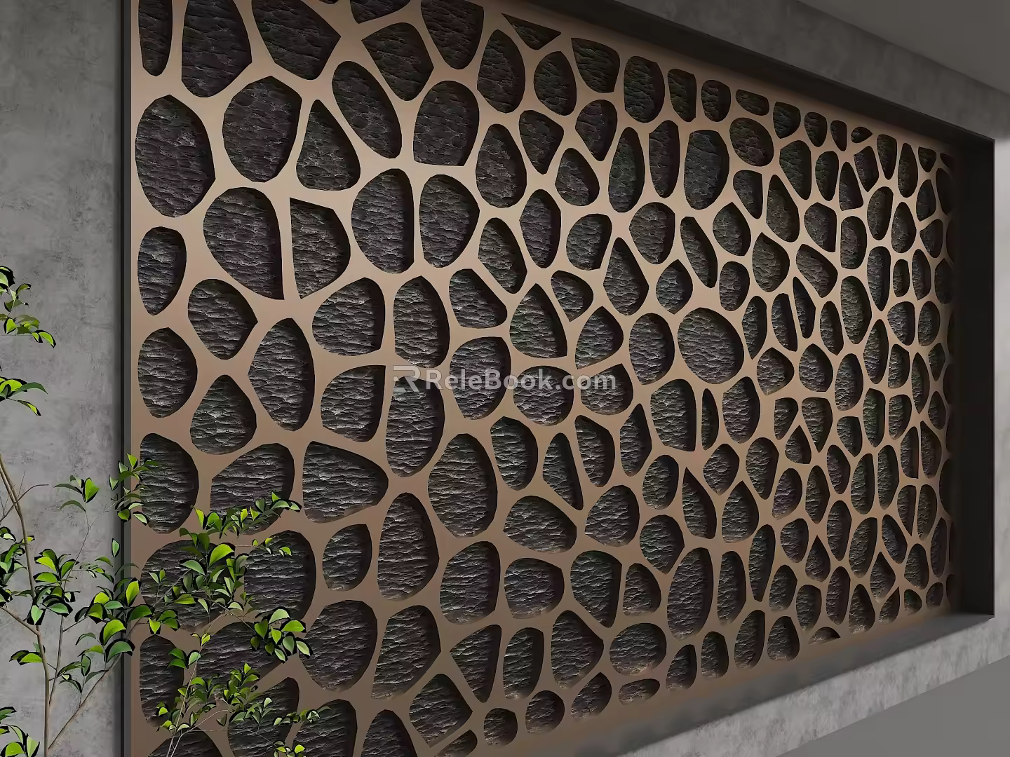 Modern background wall 3d model