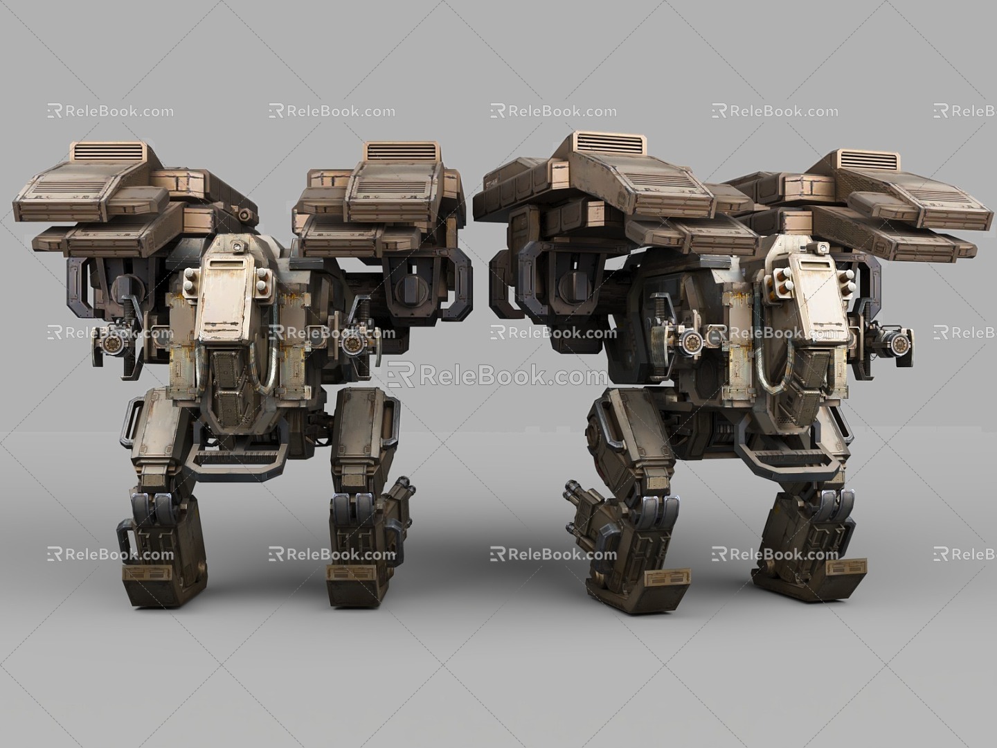 Cyberpunk style sci-fi robot mechah century sci-fi style hard surface robot intelligent robot war robot war machine 3d model