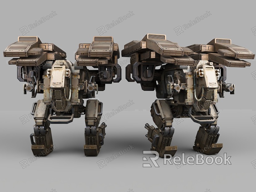 Cyberpunk style sci-fi robot mechah century sci-fi style hard surface robot intelligent robot war robot war machine model