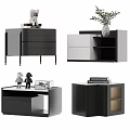 Modern bedside table combination side table corner table 3d model