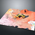 Forklift Site Mud Digging Earth Tractor Excavator Large Excavator 3d model