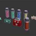 Colorful Thermal Containers First Aid Kit Green Box Batteries Small Electrical Devices Daily Electrical Appliances