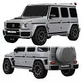 BRABUS Luxury SUV With Silver Body Black Wheels And Spare Tire Design