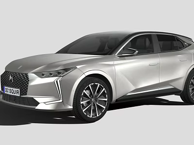 Modern Silver SUV Car With Sleek Body Sporty Wheels And LED Headlights Design 3d model
