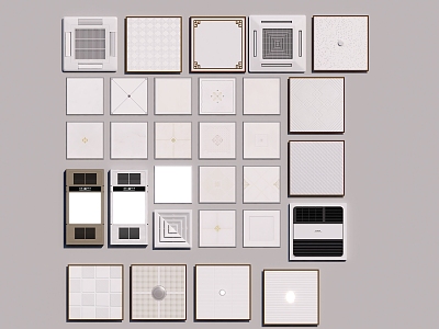 Modern ceiling air outlet 3d model