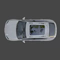 White Porsche SUV With Black Roof UK License Plate Modern Exterior And Black Wheels