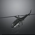 Space Aerospace Helicopter 3D Model With Silver Body Rotor And Reflective Surface
