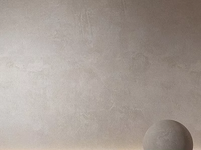 Light Gray Textured Background Wall Surface With Minimalist Round Sphere Decoration 3d model