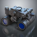 Professional Binocular Style Commercial Equipment With Metallic Body Blue Lenses And Mechanical Structure