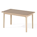 Foldable Light Wood Dining Table With Simple Design And Hexagonal Tabletop 3d model