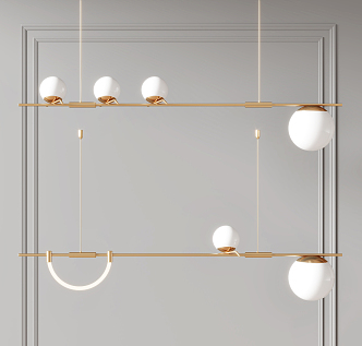 Modern chandelier 3d model