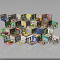 Colorful Multi Level Architecture Miniature Model With Detailed Room Layouts And Decor
