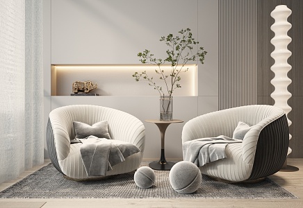 Modern leisure sofa combination leisure chair 3d model