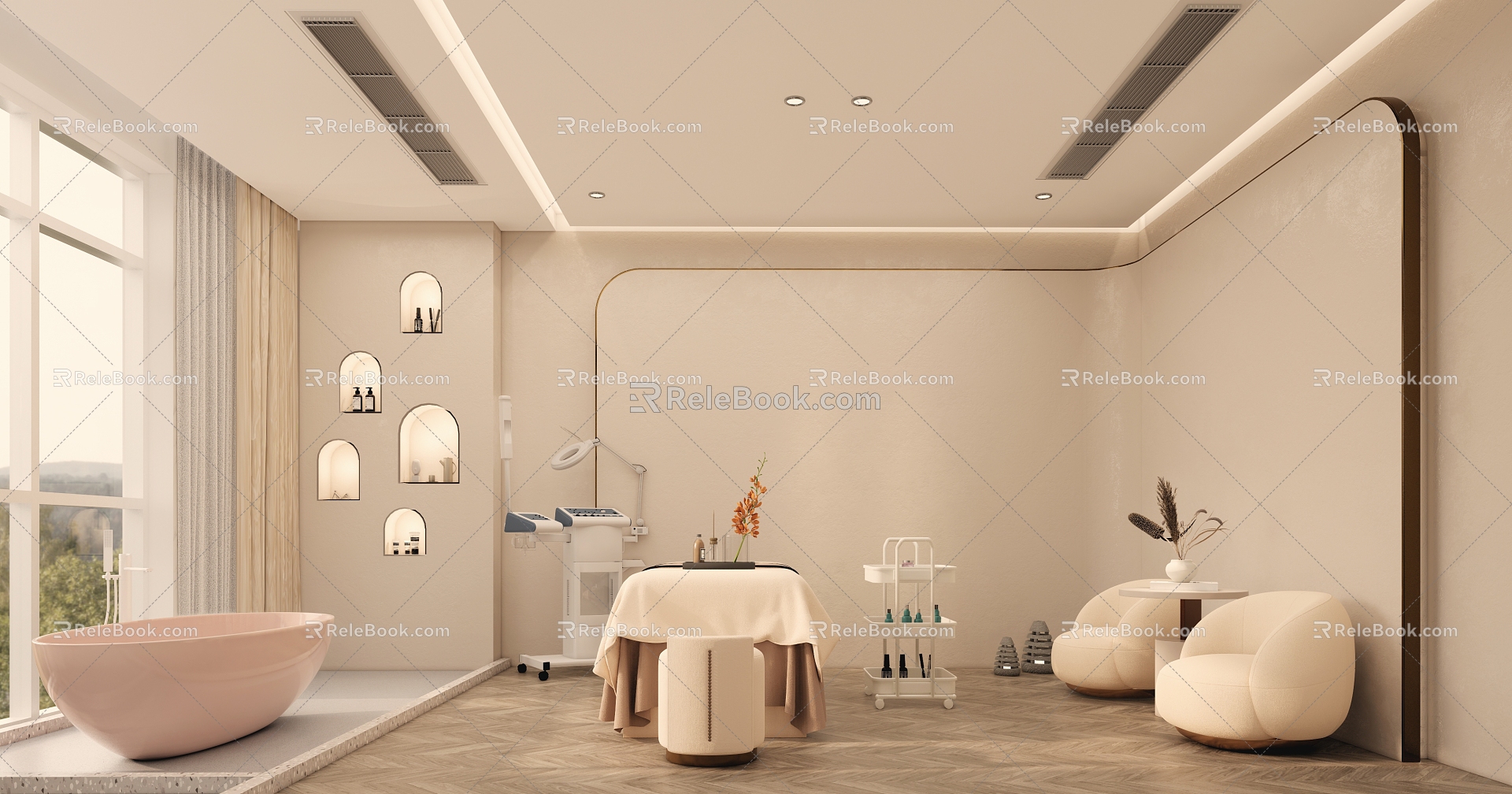 Modern Quiet Beauty Room Design Beauty Salon 3d model