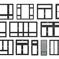 Various Casement Windows Designs With Different Panel Configurations And Frame Styles 3d model