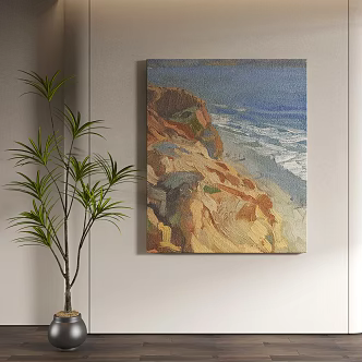 Simple abstract decorative painting 3d model