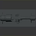 3D Model Of Industrial Mechanical Device With Motor Cylindrical Tube And Base Stand