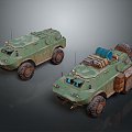 Bulletproof Car Armed Jeep Armed Car Armed Bulletproof Car Military Jeep Off-road Jeep Humvee 3d model