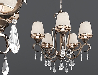 European-style chandelier multi-head chandelier 3d model