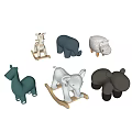 Cute Animal Shaped Kids Chair With Soft Plush Material And Wooden Base