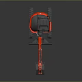 Red Kubota Crawler Excavator With Enclosed Cab And Front Bucket On Dark Surface