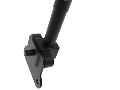 Durable Black Metal Bracket With Stable Base And Vertical Rod For Mounting 3d model
