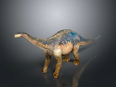 Colorful Sauropod Dinosaur Model With Long Neck And Detailed Skin Texture 3d model