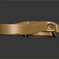 Golden Metal Daily Life Product With Curved Design Ring Shaped Structure And Reflective Finish