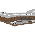 Modern Museum Building Architecture With Layered Structure Stone Facade And Interior Spaces