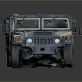 Military Camouflage Hummer Vehicle With Rugged Exterior And Off Road Tires Design