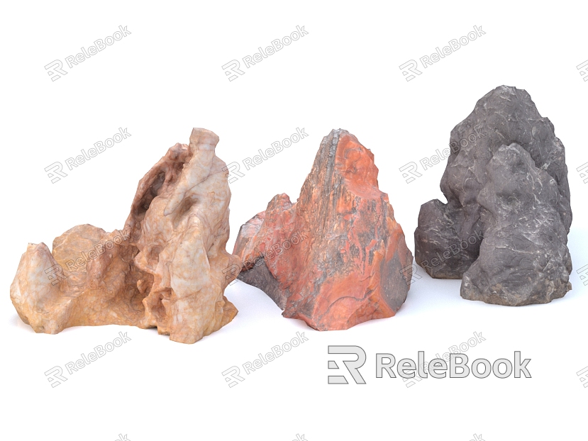 Rock stone rockery mountain natural landscape model